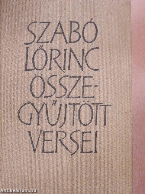 Szabó Lőrinc összegyűjtött versei