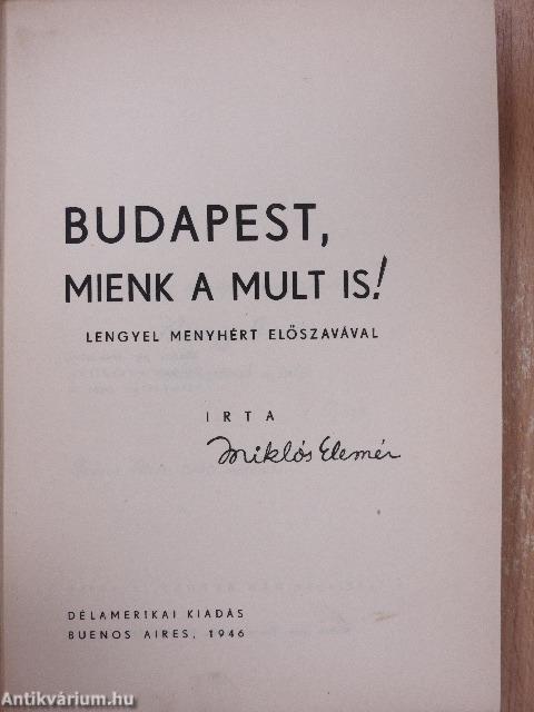 Budapest, mienk a mult is!