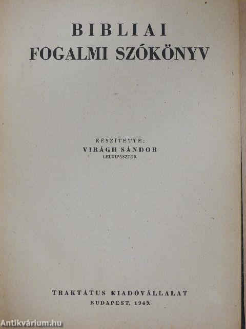 Bibliai fogalmi szókönyv