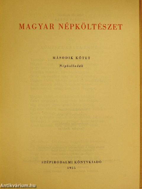 Magyar népköltészet II.