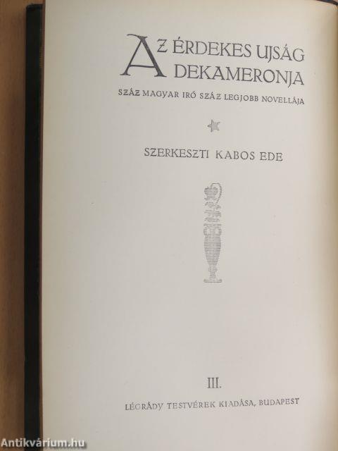 Az Érdekes Ujság Dekameronja III. (töredék)