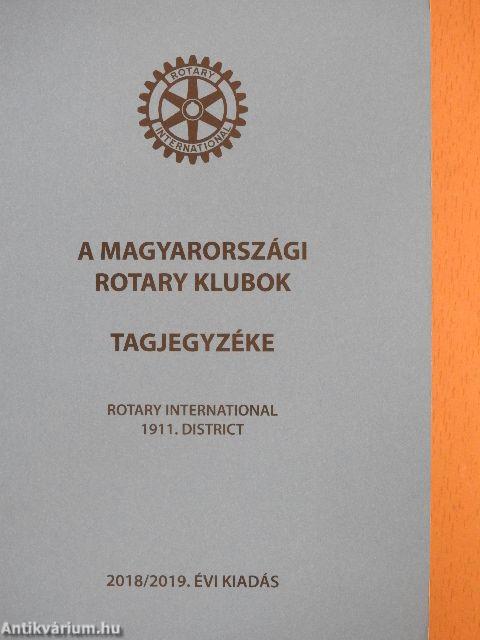 A magyarországi rotary klubok tagjegyzéke 2018/2019