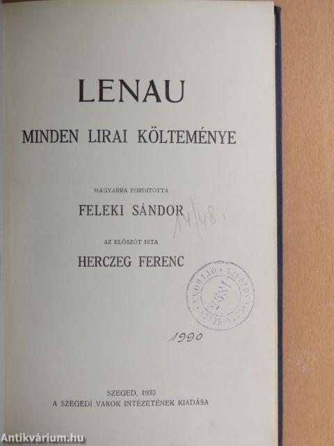 Lenau minden lirai költeménye