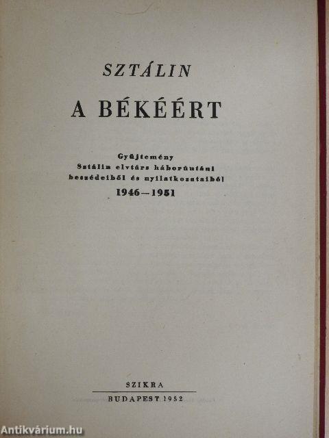 A békéért 1946-1951