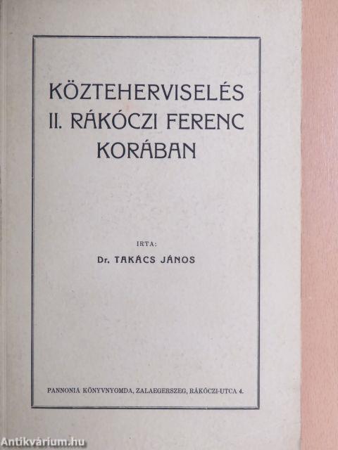 Közteherviselés II. Rákóczi Ferenc korában