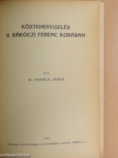 Közteherviselés II. Rákóczi Ferenc korában