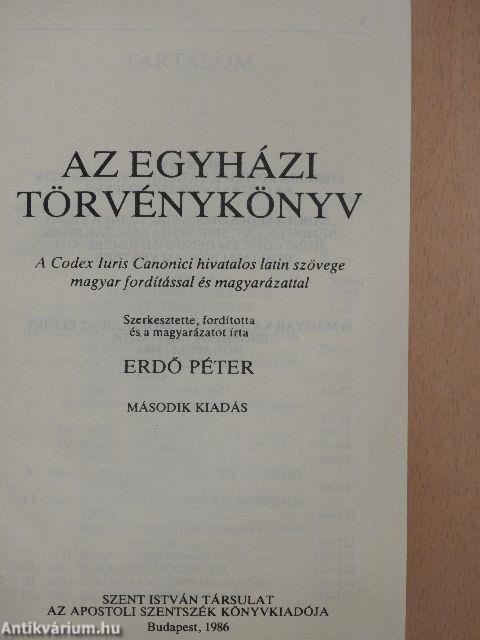 Az egyházi törvénykönyv 