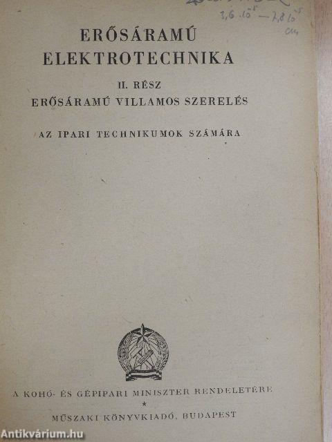 Erősáramú elektrotechnika II.