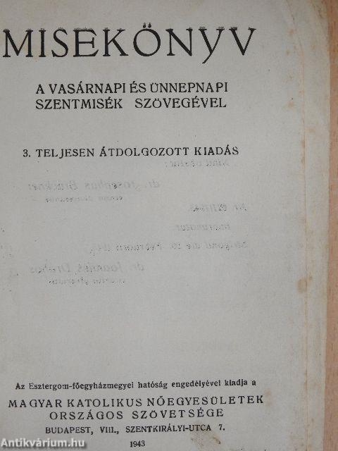 Misekönyv