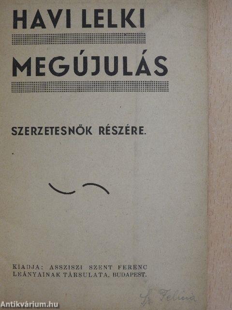 Havi lelki megújulás