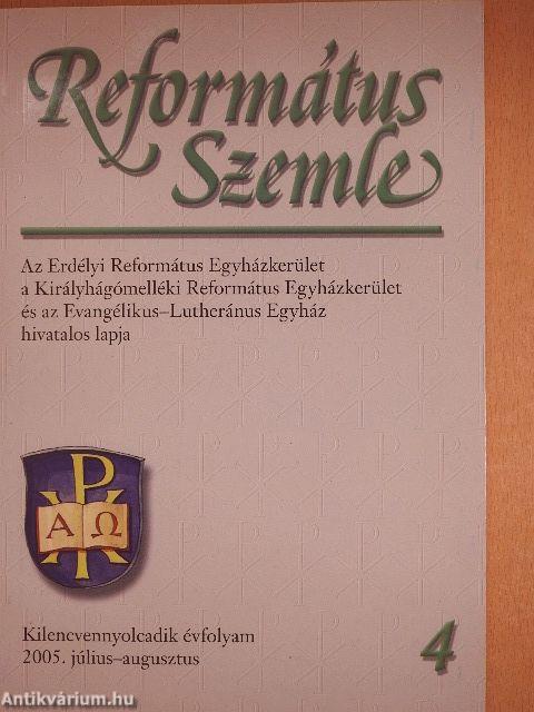 Református Szemle 2005. július-augusztus