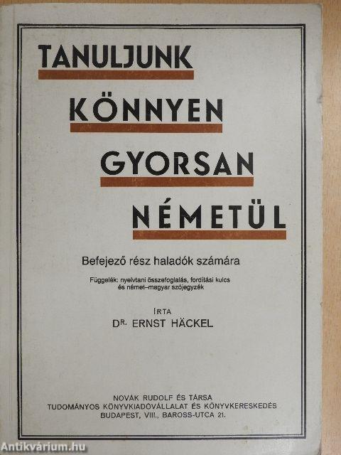 Tanuljunk könnyen, gyorsan németül!