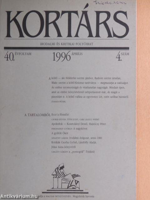 Kortárs 1996. április