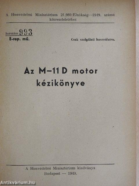 Az M-11 D motor kézikönyve