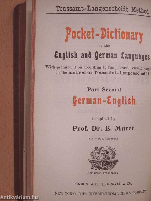 Taschenwörterbuch der englischen und deutschen Sprache I-II.