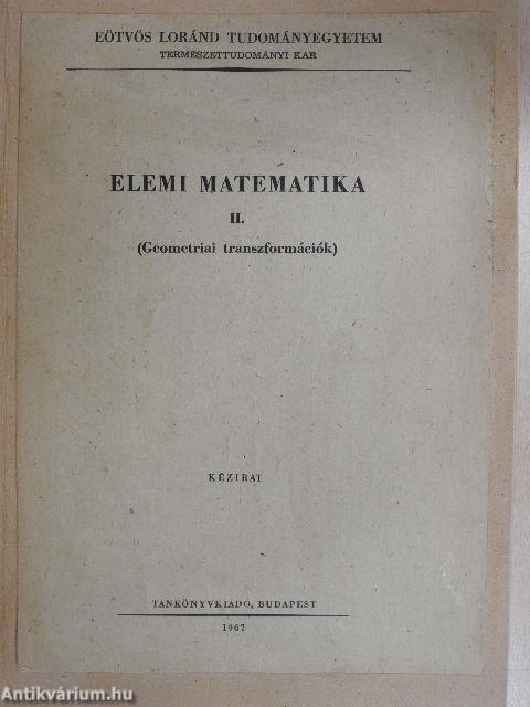 Elemi matematika II.