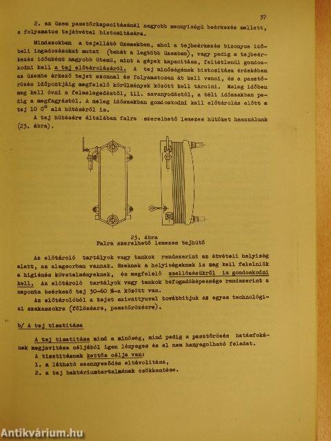 Tejipari technológia I.