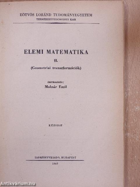 Elemi matematika II.