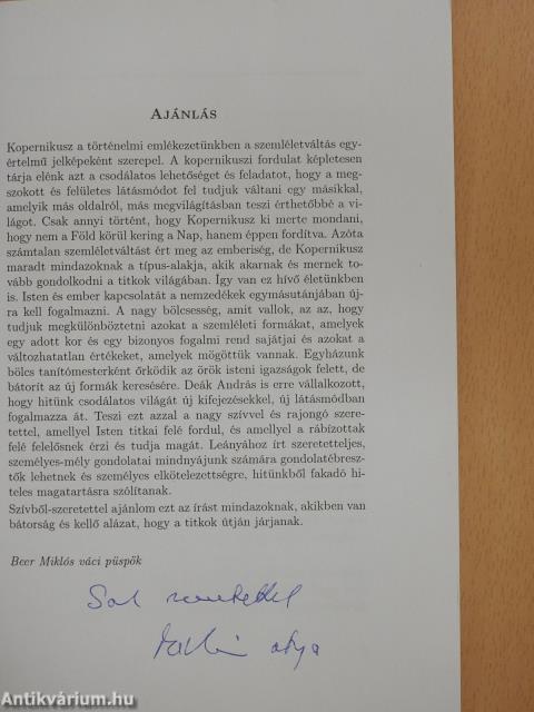 Kopernikusz leányához a hitről (dedikált példány)