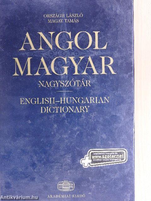 Angol-magyar nagyszótár