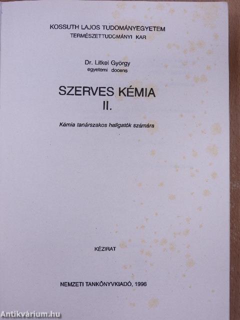 Szerves kémia II.