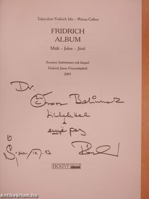 Fridrich album (dedikált példány)