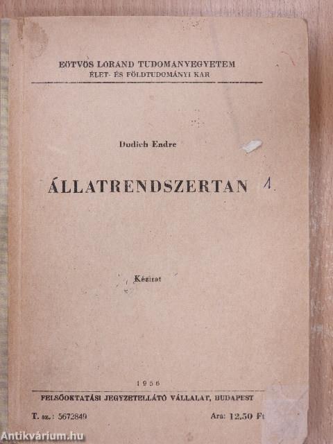 Állatrendszertan 