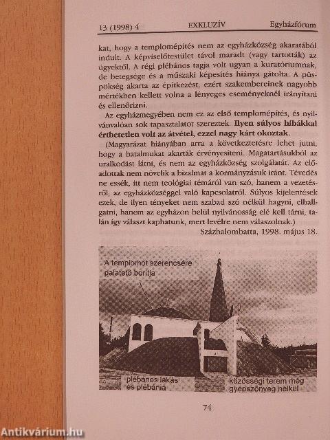 Egyházfórum 1998/4.