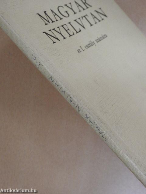 Magyar nyelvtan I.