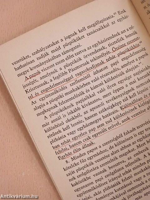 Határozat a papi szolgálatról és életről