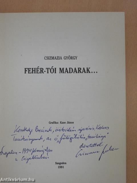 Fehér-tói madarak... (dedikált példány)