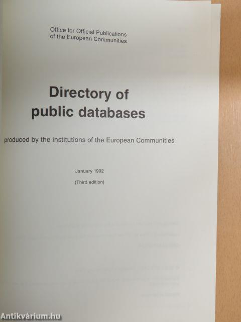 Directory of public databases