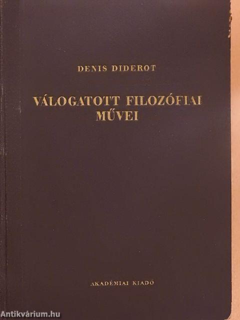 Denis Diderot válogatott filozófiai művei