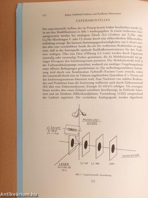 Der Nachweis der Radikale CH3CO, C2H4OH, C2H5O, C4H5, C2H5, C3H7, C4H9, neo-C5H11, c-C5H9 mit der Multiphotonenionisation/Massenspektrometrie