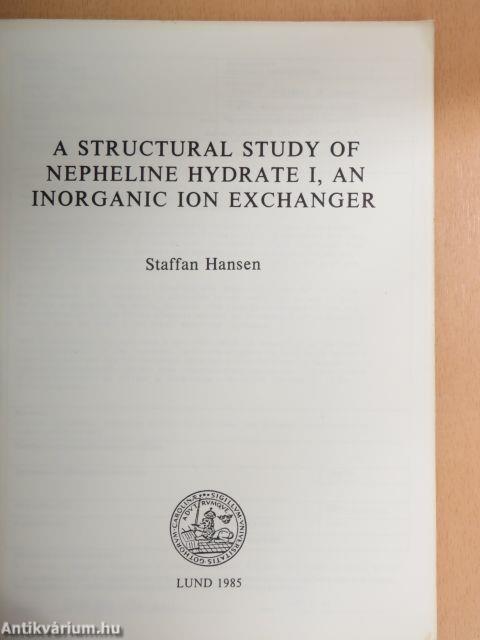 A Structural Study of Nepheline Hydrate I, an Inorganic Ion Exchanger