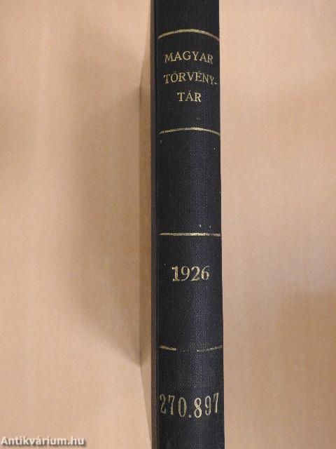 1926. évi törvénycikkek/Pótlások az 1715-1925. évi törvényekhez