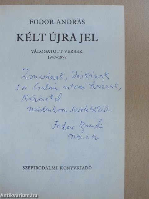 Kélt újra jel (dedikált példány)