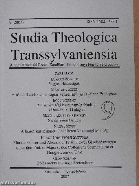 Studia Theologica Transsylvaniensia 2007/9.