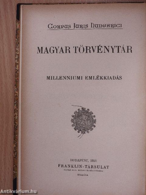 1920. évi törvénycikkek