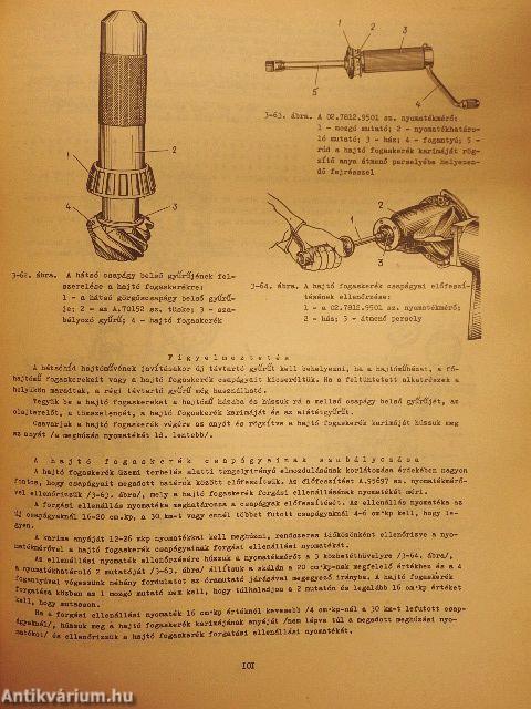 VAZ-2105 típusú személygépkocsi javítási utasítás