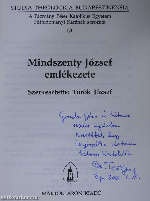 Mindszenty József emlékezete (dedikált példány)