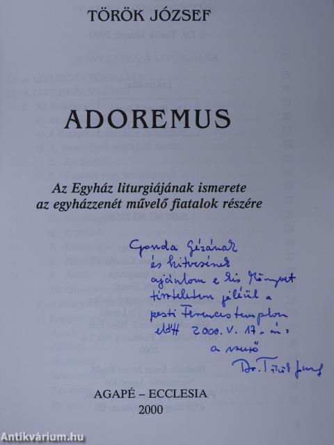 Adoremus (dedikált példány)