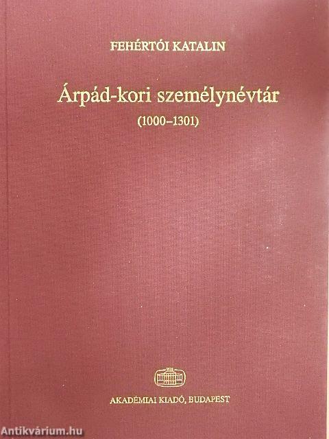 Árpád-kori személynévtár 1000-1301