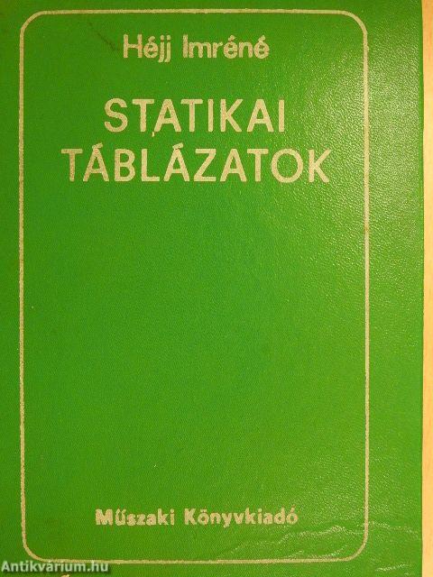 Statikai táblázatok