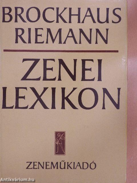 Zenei Lexikon 1-3.