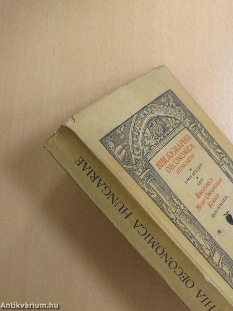 A magyar gazdasági irodalom könyvészete II. 1806-1830.