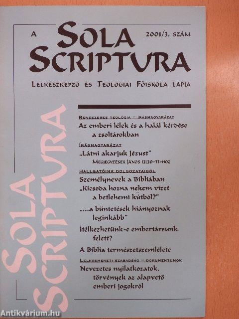 Sola Scriptura 2001/3.