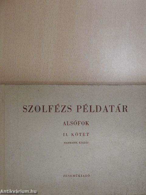 Szolfézs példatár - Alsófok II.