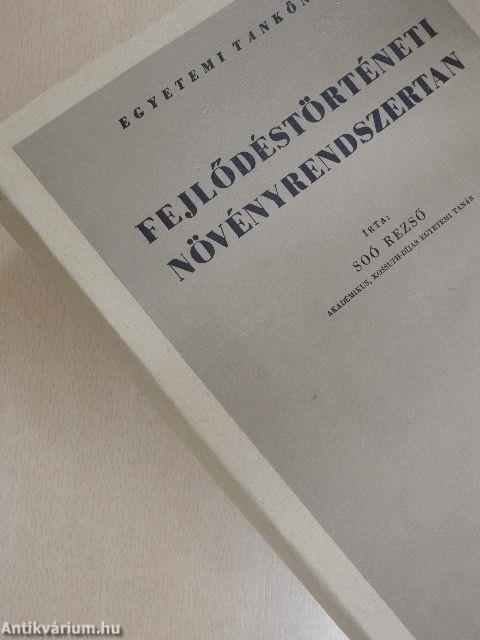 Fejlődéstörténeti növényrendszertan