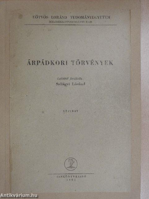 Árpádkori törvények